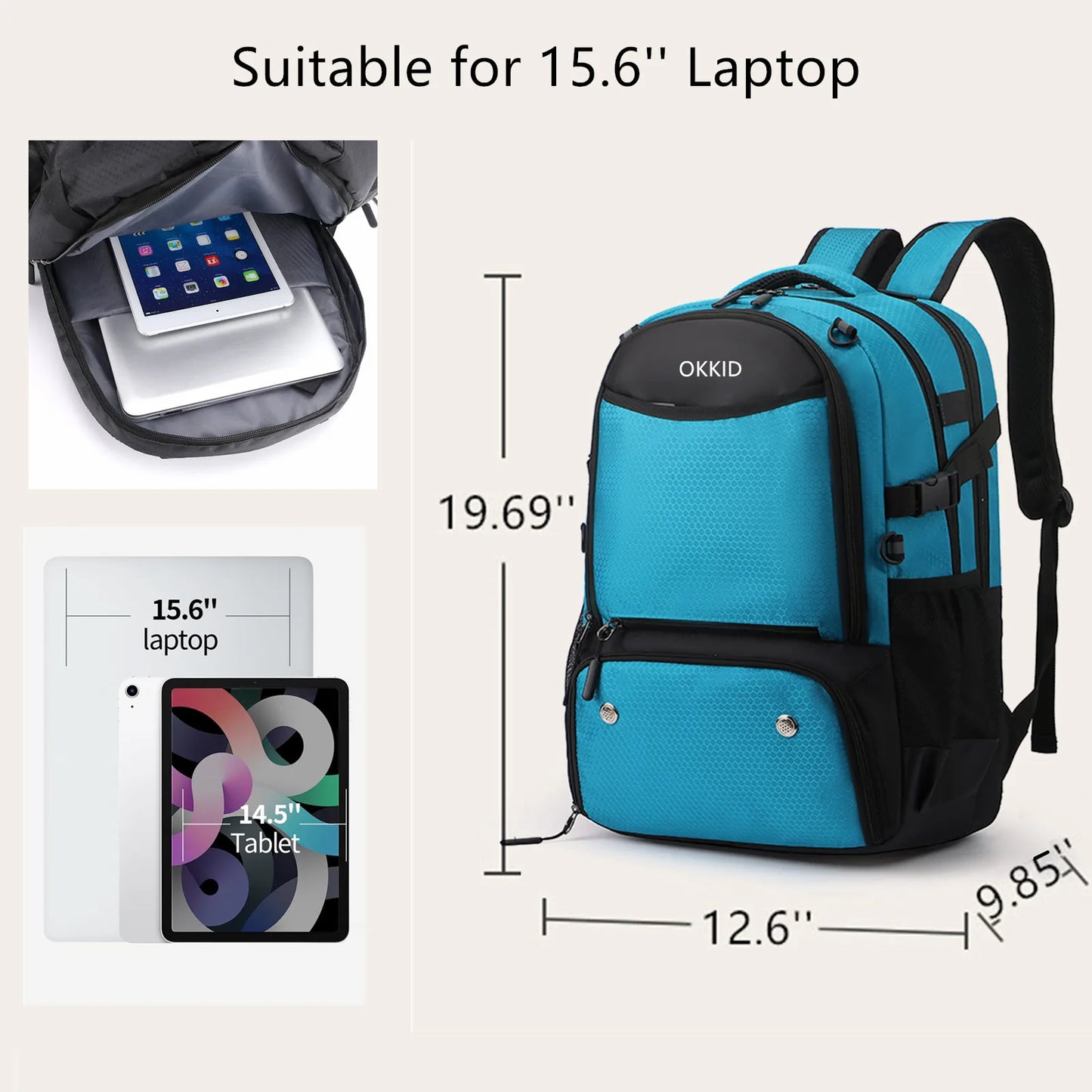 Backpack Large Sports Equipment Bag with Ball Holder & Shoe Compartment